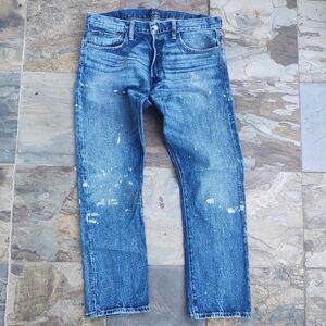 Polo Ralph Lauren Varick Slim Straight Distressed Denim Jeans Men’s W34 L30 Blue